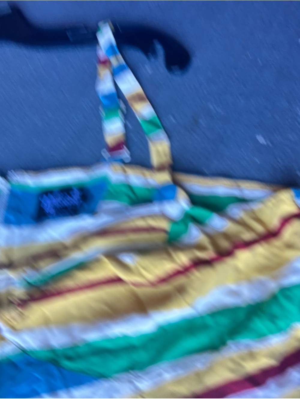 Hell Bunny Multicolor Striped Sundress in Blue, Green, Yellow & Red - Picture 11 of 13